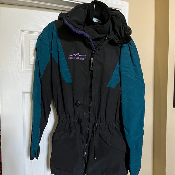 Black & Teal Northern Outfitters Ski Jacket w/Liner - Picture 1 of 3